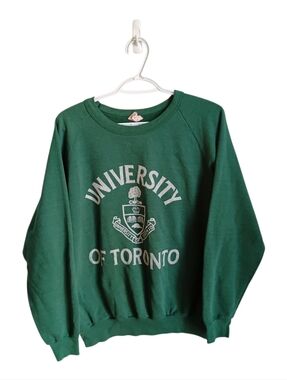 Vintage 80s University of Toronto Green Crewneck Sweatshirt XL Collegiate